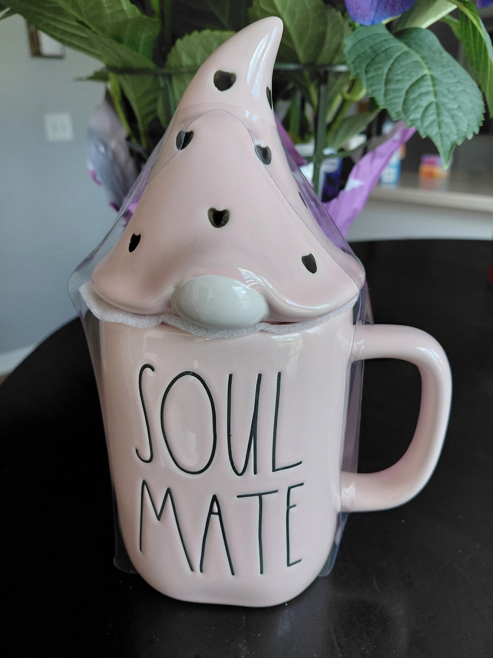 Rae Dunn Pink Ceramic Mug with 'SOUL MATE' Lettering